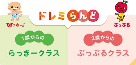 ドレミらんど　1歳からのらっきーくらす　2歳からのぷっぷるくらす